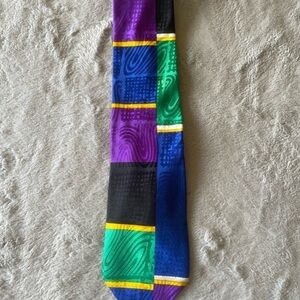 Krizia Uomo Multicolor Geometric Men's Tie 100% silk made in Italy